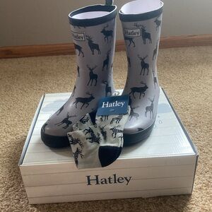 NWT Hatley Magestic Elk Matte Boots & socks